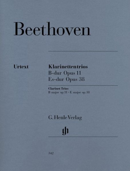 Ludwig van Beethoven - Klarinettentrios B-dur op. 11 und Es-dur op. 38 für Klavier, Klarinette (Violine) und Violoncello