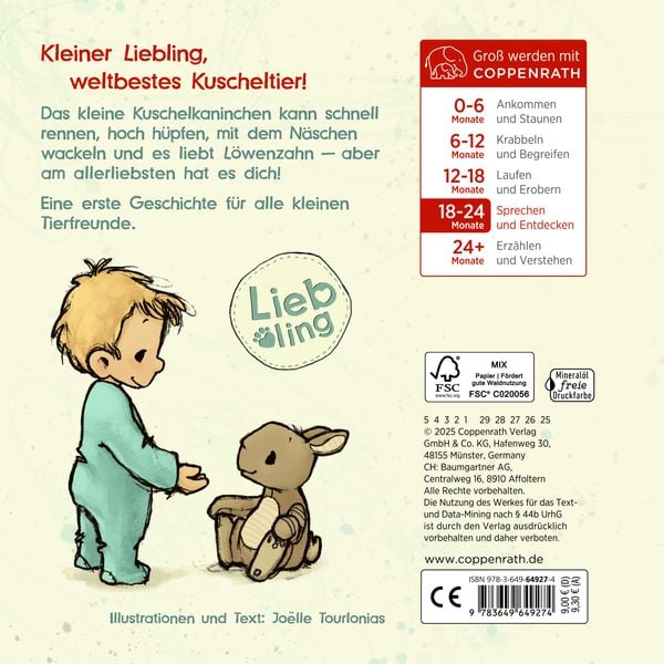 Produktbild: Liebling: Kl. Kaninchen, erz&auml;hl mir von dir (Tourlonias)