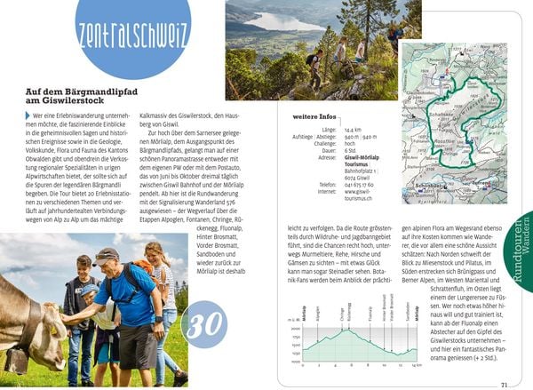 Produktbild: K&uuml;mmerly+Frey Erlebnis Schweiz Wandern Rundtouren - Wanderf&uuml;hrer