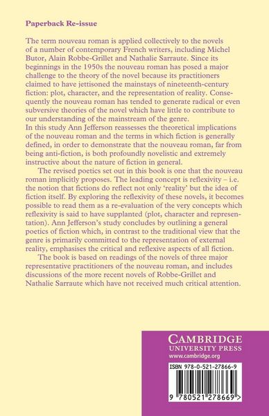 Produktbild: The Nouveau Roman and the Poetics of Fiction