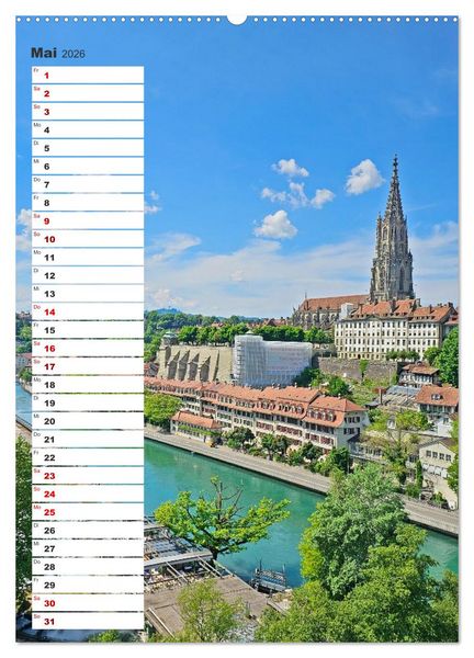 Produktbild: Schweizer Ansichten - Berge, Fl&uuml;sse und Seen in der Schweiz (Wandkalender 2026 DIN A2 hoch), CALVENDO Monatskalender