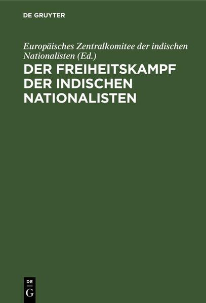 Produktbild: Der Freiheitskampf der indischen Nationalisten