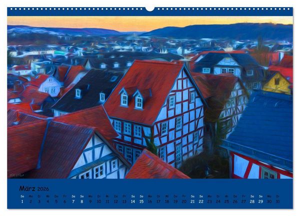 Produktbild: Malerisches Marburg (Wandkalender 2026 DIN A2 quer), CALVENDO Monatskalender