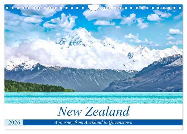 Produktbild: A journey from Auckland to Queenstown (Wall Calendar 2026 DIN A4 landscape), CALVENDO 12 Month Wall Calendar