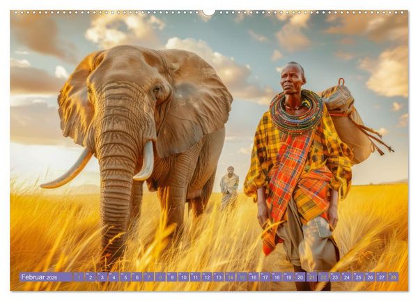 Produktbild: Afrika begeistert - Afrikas Sch&ouml;nheit (Wandkalender 2026 DIN A2 quer), CALVENDO Monatskalender