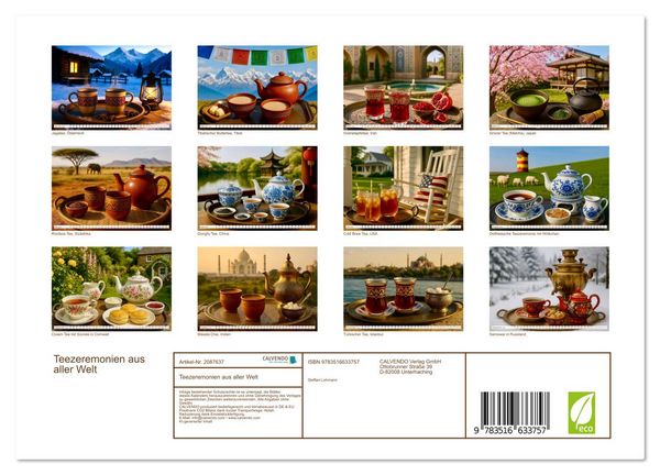 Produktbild: Teezeremonien aus aller Welt (Wandkalender 2026 DIN A4 quer), CALVENDO Monatskalender