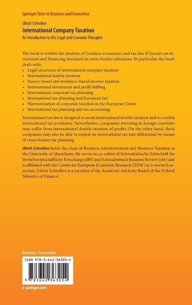 Produktbild: International Company Taxation