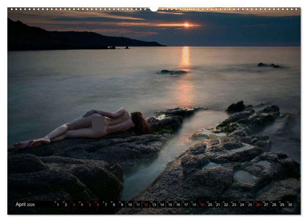 Produktbild: C&ocirc;te d'Azur - Landschaftsaktbilder in der Natur (hochwertiger Premium Wandkalender 2026 DIN A2 quer), Kunstdruck in Hochglanz