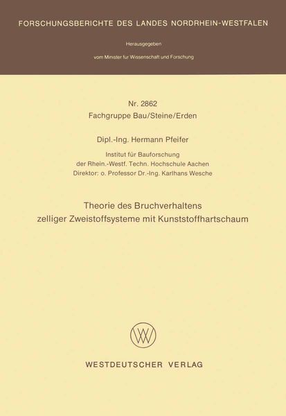 Produktbild: Theorie des Bruchverhaltens zelliger Zweistoffsysteme mit Kunststoffhartschaum
