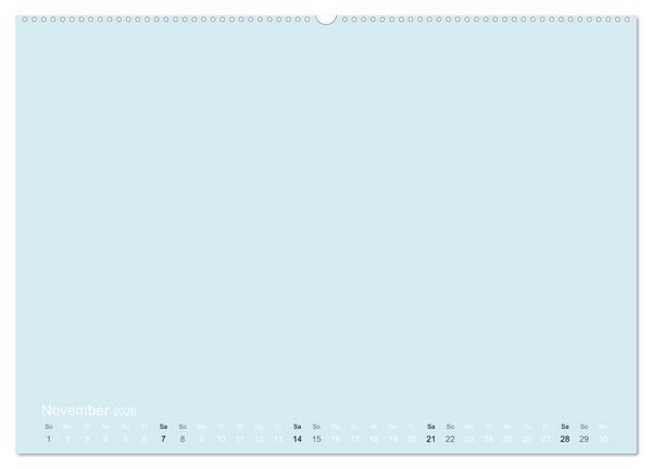 Produktbild: Bastelkalender - hell Blau (Wandkalender 2026 DIN A2 quer), CALVENDO Monatskalender