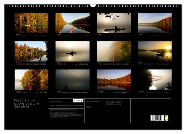 Produktbild: WasserSpiegel Mecklenburgische Seenplatte (Wandkalender 2026 DIN A2 quer), CALVENDO Monatskalender