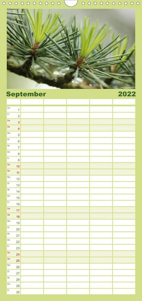 Produktbild: Es gr&uuml;nt! - Familienplaner hoch (Wandkalender 2022 , 21 cm x 45 cm, hoch)