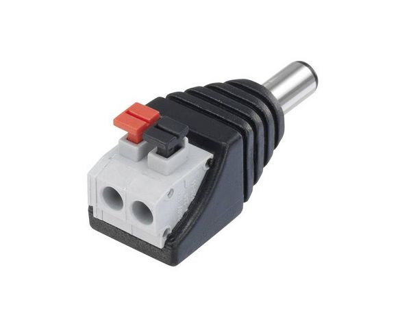 Produktbild: TRU COMPONENTS QT-DC2.1M Schwachstromverbinder Stecker, gerade 5.5mm 2.1mm 1St.