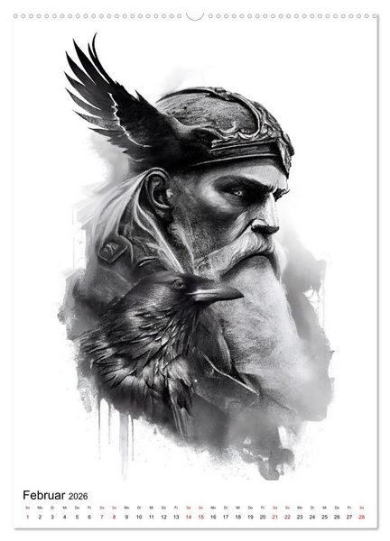 Produktbild: Welt und Mythologie der Wikinger (Wandkalender 2026 DIN A2 hoch), CALVENDO Monatskalender