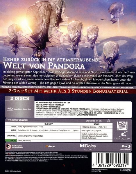 Produktbild: Avatar - Fire and Ash (+ Bonus-Blu-ray)