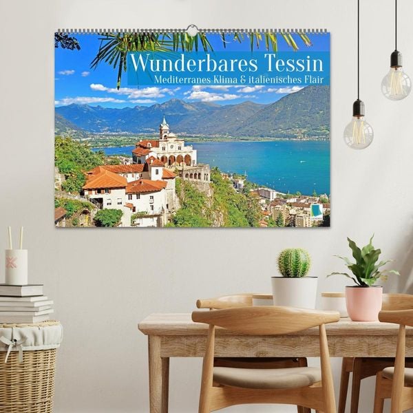 Produktbild: Wunderbares Tessin: Mediterranes Klima und italienisches Flair (Wandkalender 2026 DIN A2 quer), CALVENDO Monatskalender