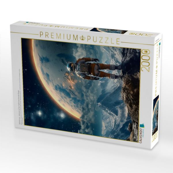 Produktbild: CALVENDO Puzzle Gipfelst&uuml;rmer - Astronaut auf dem Gipfel eines fremden Berges | 2000 Teile Lege-Gr&ouml;&szlig;e 90x67cm Foto-Puzzle f&uuml;r gl&uuml;ckliche Stunden