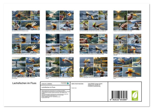 Produktbild: Lachsfischen im Fluss (Wandkalender 2026 DIN A4 quer), CALVENDO Monatskalender