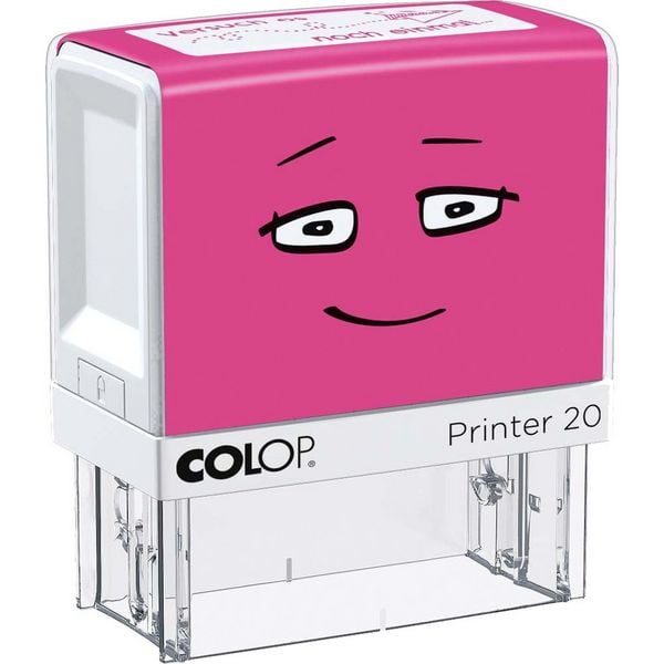 Produktbild: COLOP NIO School Motivations-Stempel, Versuch es noch einmal, Abdruckfarbe soft pink, 38 x 14mm