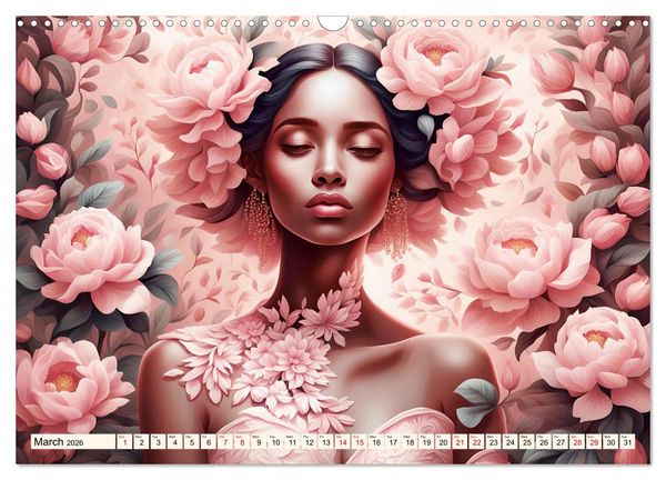Produktbild: Ladies in a sea of flowers (Wall Calendar 2026 DIN A3 landscape), CALVENDO 12 Month Wall Calendar
