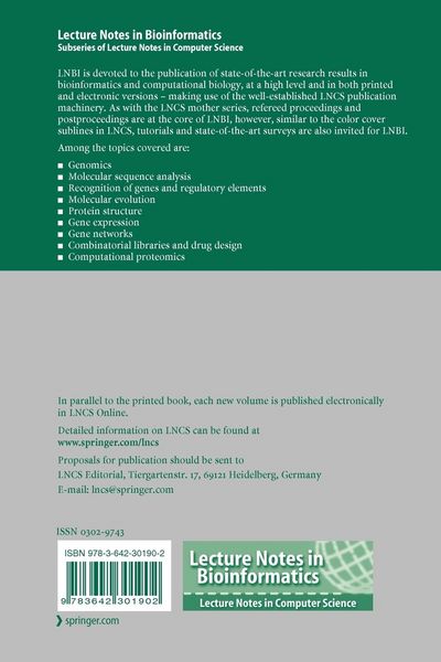 Produktbild: Bioinformatics Research and Applications