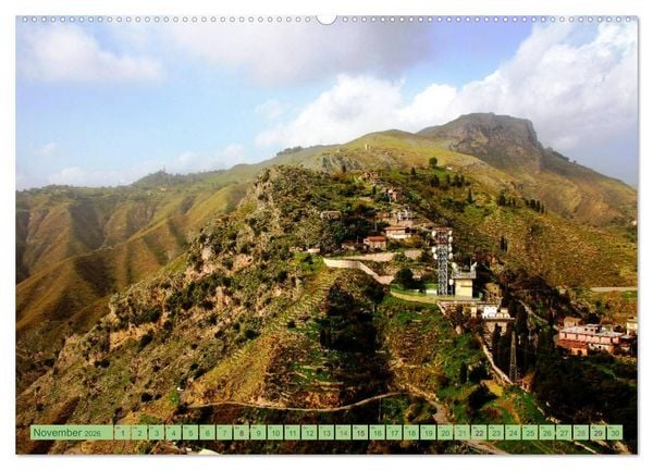 Produktbild: Taormina, die Stadt mit Blick auf den &Auml;tna (hochwertiger Premium Wandkalender 2026 DIN A2 quer), Kunstdruck in Hochglanz