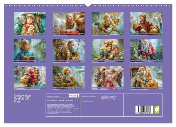 Produktbild: Kinderwelten - Realit&auml;t trifft Traum (hochwertiger Premium Wandkalender 2026 DIN A2 quer), Kunstdruck in Hochglanz