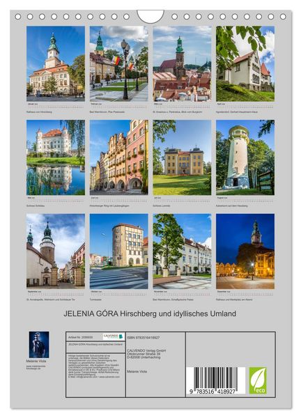 Produktbild: JELENIA G&Oacute;RA Hirschberg und idyllisches Umland (Wandkalender 2026 DIN A4 hoch), CALVENDO Monatskalender