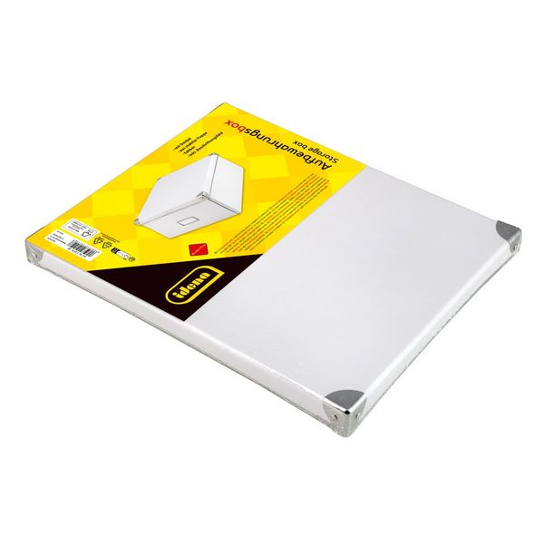 Produktbild: Idena Aufbewahrungsbox faltbar wei&szlig; 35x28x17cm