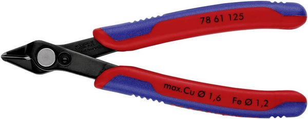 Produktbild: Knipex Super-Knips 78 61 125 Elektronik- u. Feinmechanik Schneidzange ohne Facette 125mm