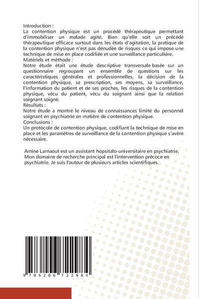 Produktbild: R&ocirc;le de l'infirmier et de l'aide soignant dans la contention physique