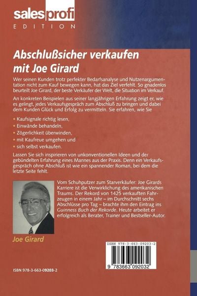 Produktbild: Abschlu&szlig;sicher verkaufen mit Joe Girard
