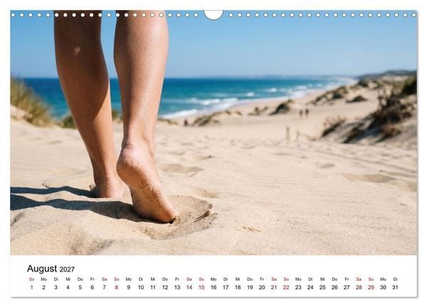 Produktbild: Unten Ohne - Barfu&szlig; durchs Jahr (Wandkalender 2027 DIN A3 quer), CALVENDO Monatskalender