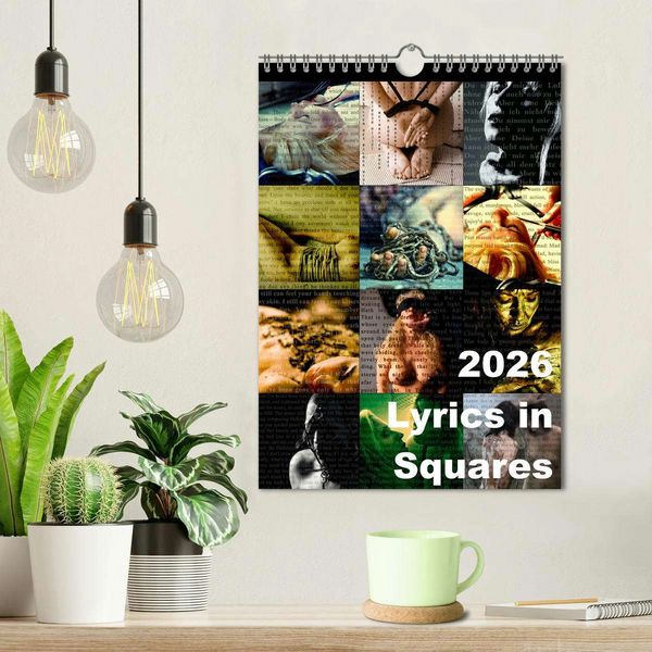 Produktbild: Lyrics In Squares (Wandkalender 2026 DIN A4 hoch), CALVENDO Monatskalender