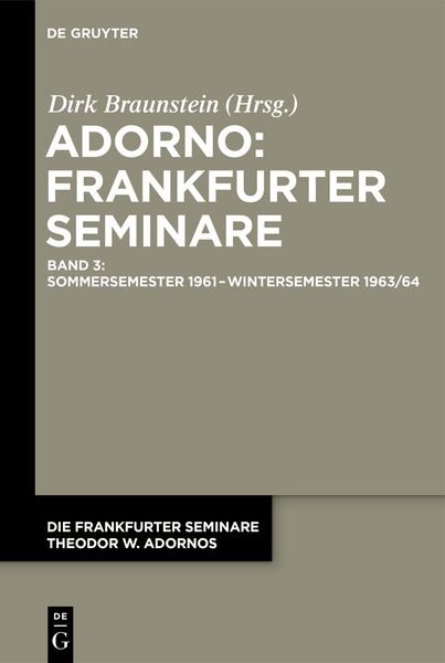 Produktbild: Sommersemester 1961 &ndash; Wintersemester 1963/64