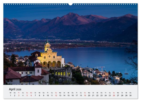 Produktbild: Tessin - Ticino (hochwertiger Premium Wandkalender 2026 DIN A2 quer), Kunstdruck in Hochglanz