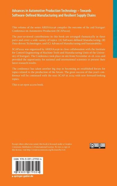 Produktbild: Advances in Automotive Production Technology &ndash; Towards Software-Defined Manufacturing and Resilient Supply Chains