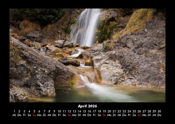 Produktbild: Wasserf&auml;lle 2026 Fotokalender DIN A3