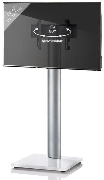 VCM TV Standfuß | Alu Fernseh Ständer | Maße ca. H. 174 x B. 68 x T. 54 cm – Onu