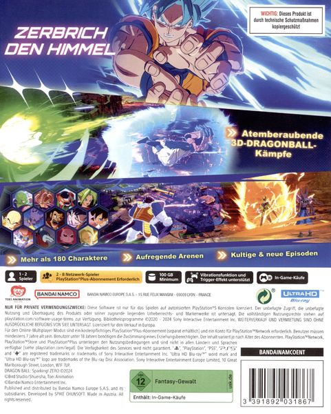 Produktbild: Dragonball - Sparking! ZERO