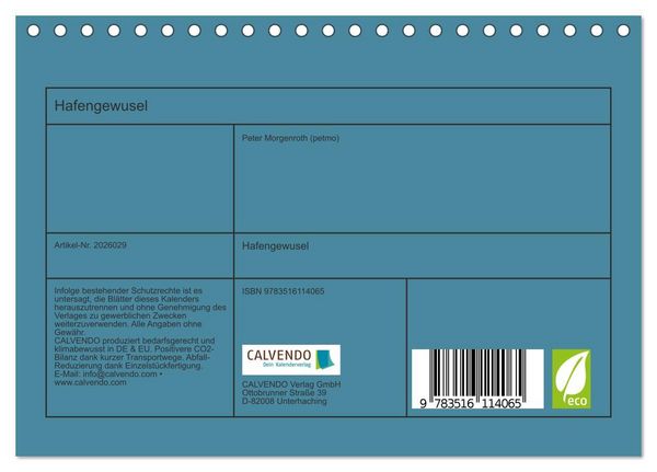Produktbild: Hafengewusel (Tischkalender 2026 DIN A5 quer), CALVENDO Monatskalender