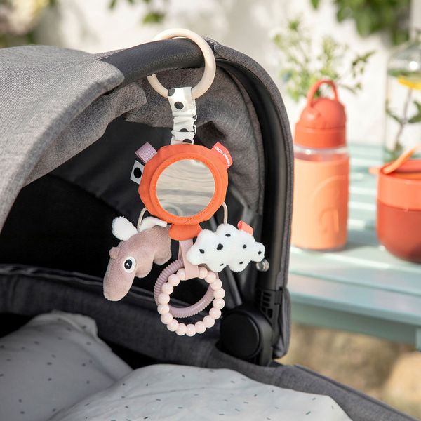 Produktbild: To go activity mirror Happy clouds Papaya