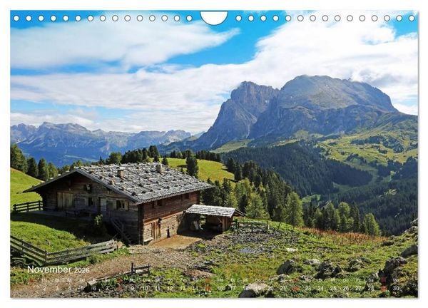 Produktbild: Urlaub auf der Seiser Alm (Wandkalender 2026 DIN A4 quer), CALVENDO Monatskalender