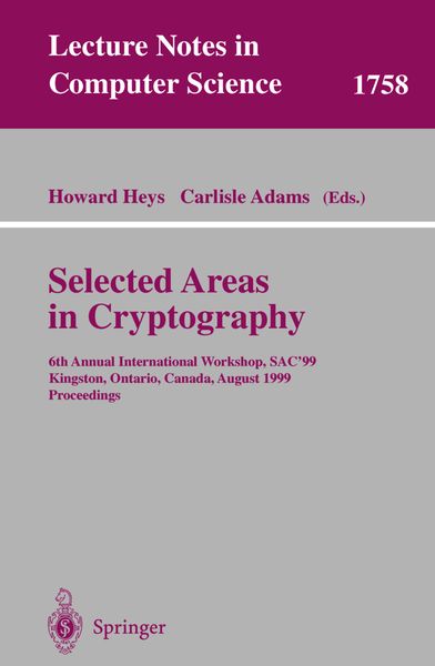 Produktbild: Selected Areas in Cryptography