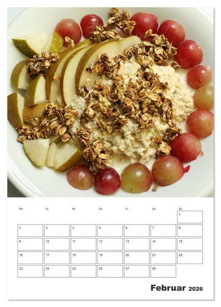 Produktbild: S&uuml;&szlig;e Haferflocken mit Obst (Wandkalender 2026 DIN A3 hoch), CALVENDO Monatskalender