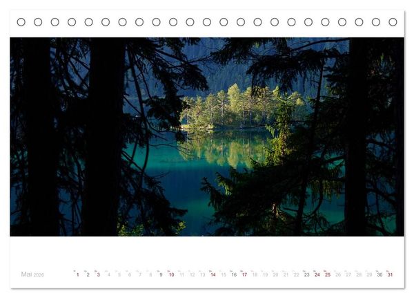 Produktbild: Unterwegs am Eibsee (Tischkalender 2026 DIN A5 quer), CALVENDO Monatskalender