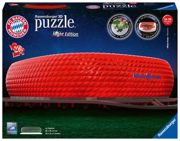 3D Puzzle Ravensburger Allianz Arena bei Nacht 216 Teile