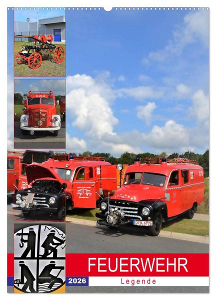 Produktbild: FEUERWEHR-Legende (Wandkalender 2026 DIN A2 hoch), CALVENDO Monatskalender