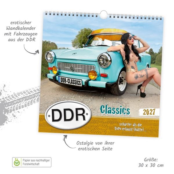 Produktbild: TR&Ouml;TSCH - Erotikkalender DDR Classics 2027 sch&auml;rfer als die VOPO erlaubt (h&auml;tte)