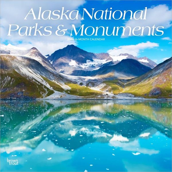 Produktbild: Alaska National Parks & Monuments 2026 12 X 24 Inch (Hanging) Monthly Square Wall Calendar Plastic-Free